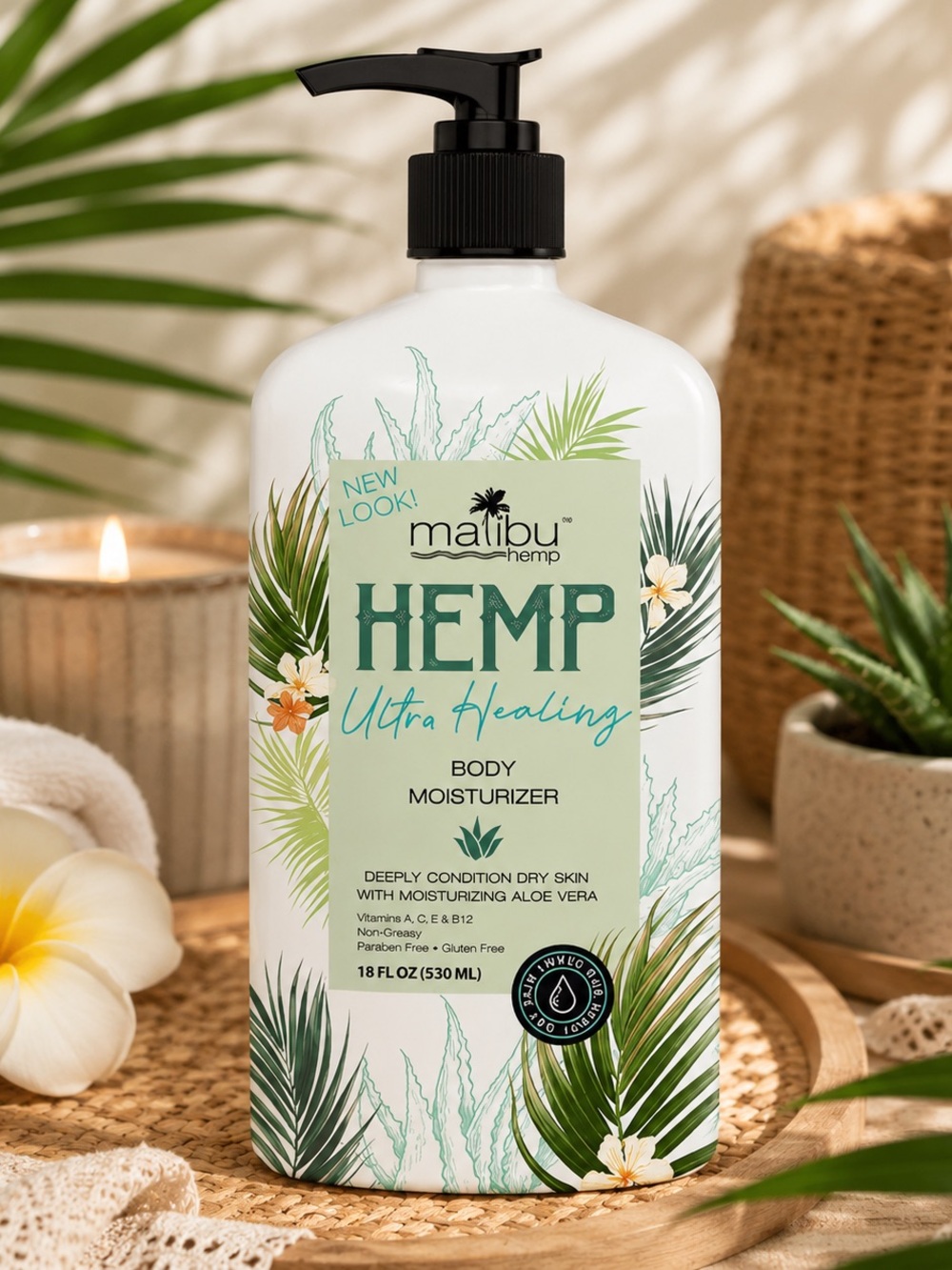 ✨ Malibu Hemp Ultra Healing Body Moisturizer – 18 FL OZ ✨